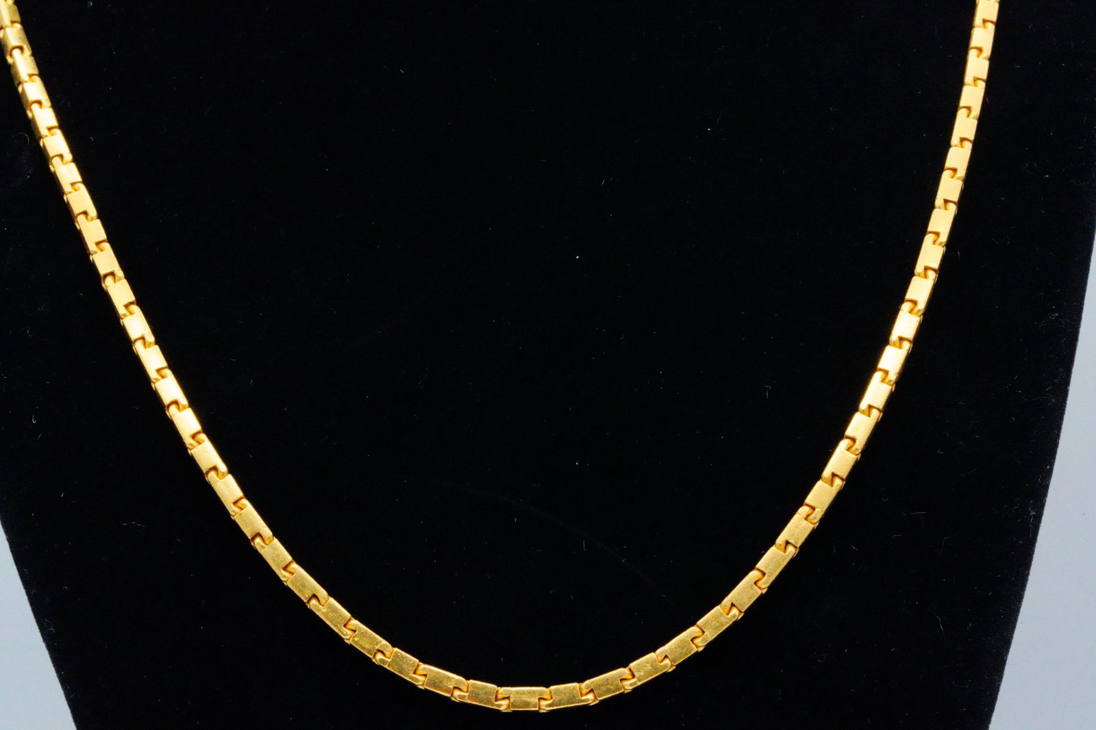 24K Yellow Gold 24" 2.5mm Bar Link Chain (47.2 Grams) (1 of 4)