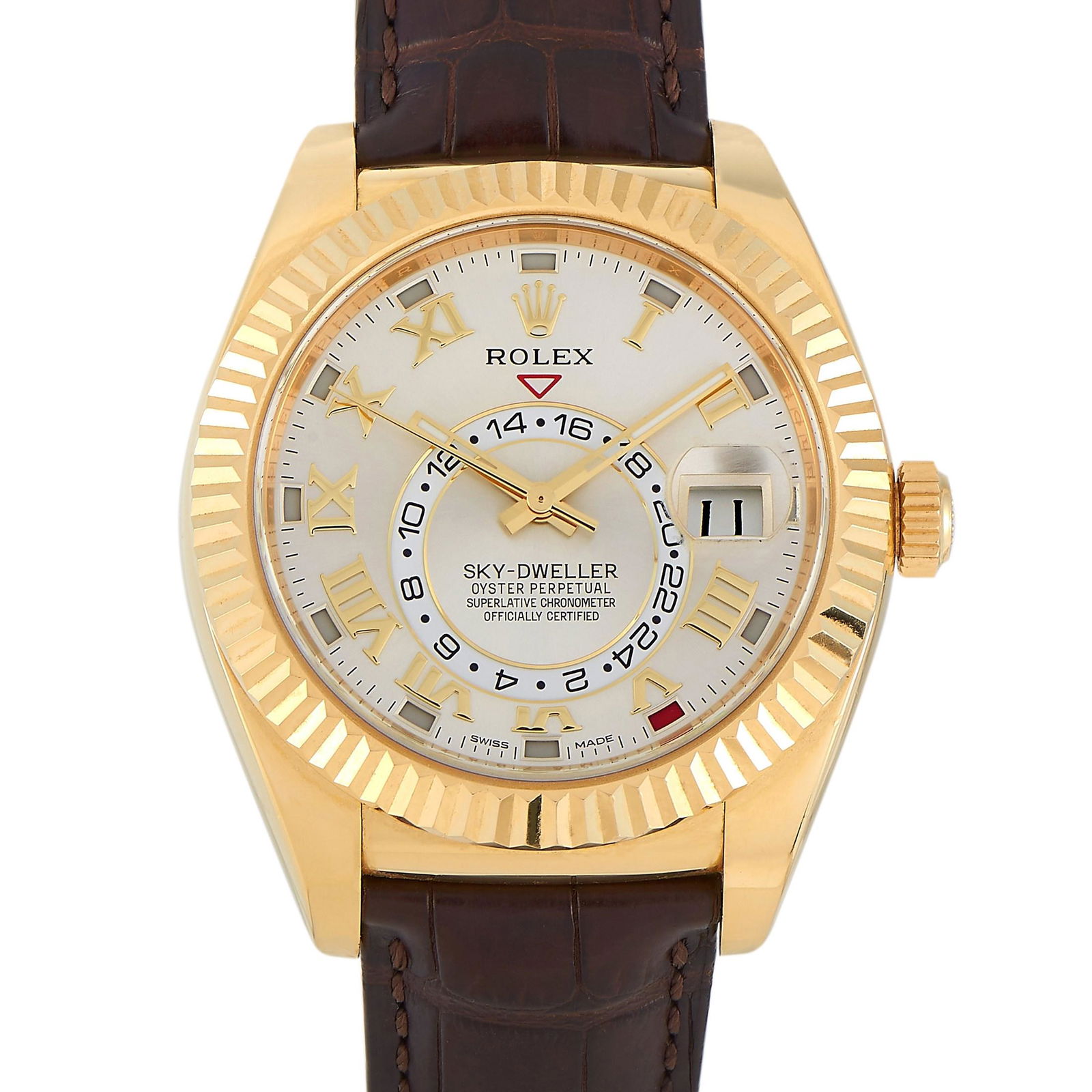 Rolex Sky-Dweller 42mm 18K Watch W/Alligator Strap (1 of 5)