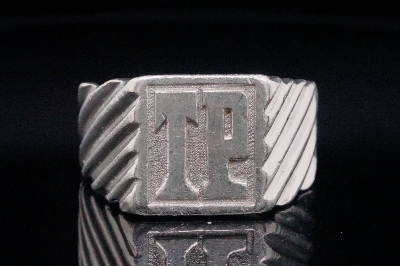 Col. Tom Parker's Platinum First "TP" Ring From Elvis (1 of 5)