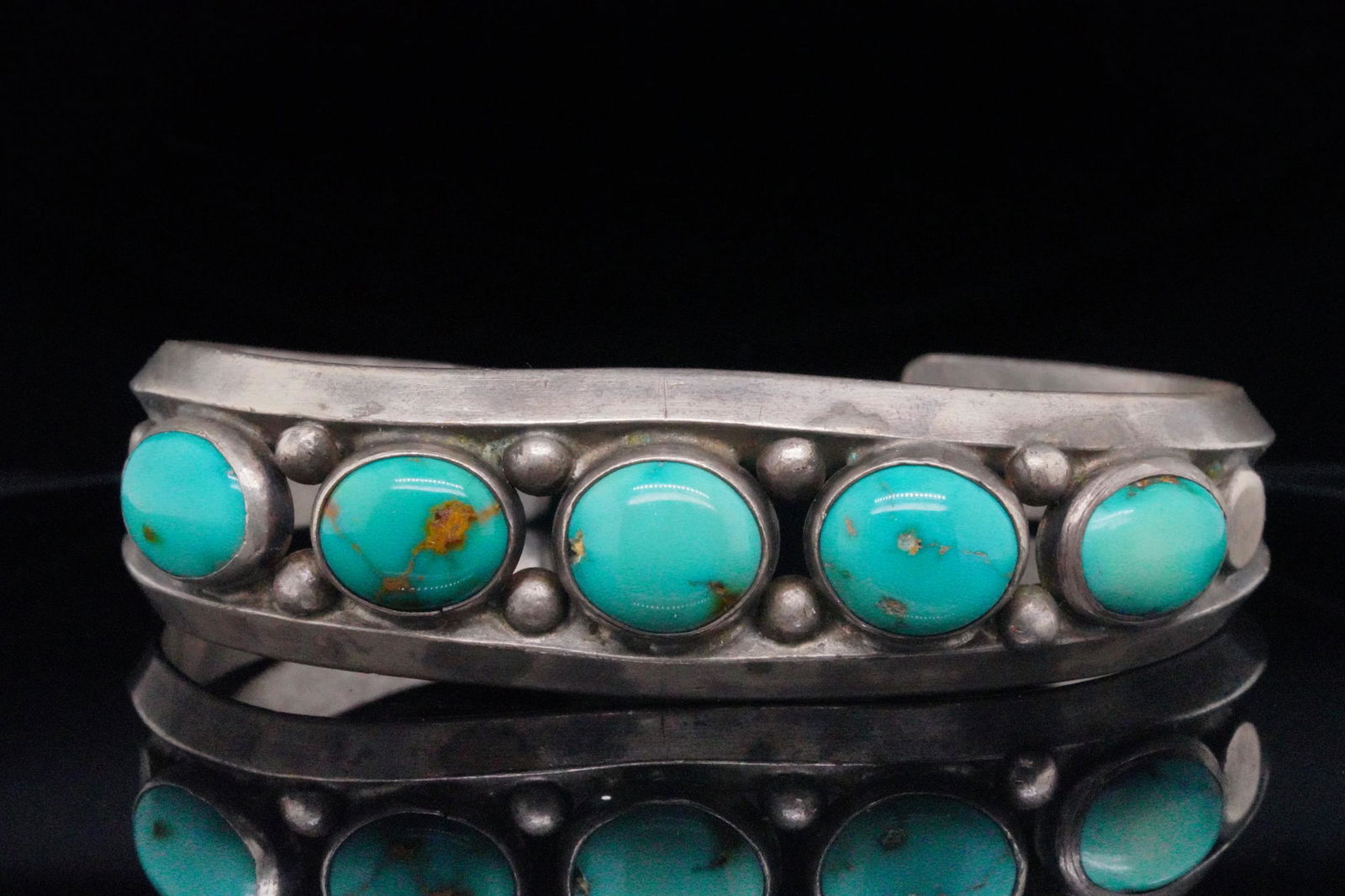 Native American Turquoise and Sterling Silver Cuff (1 of 4)