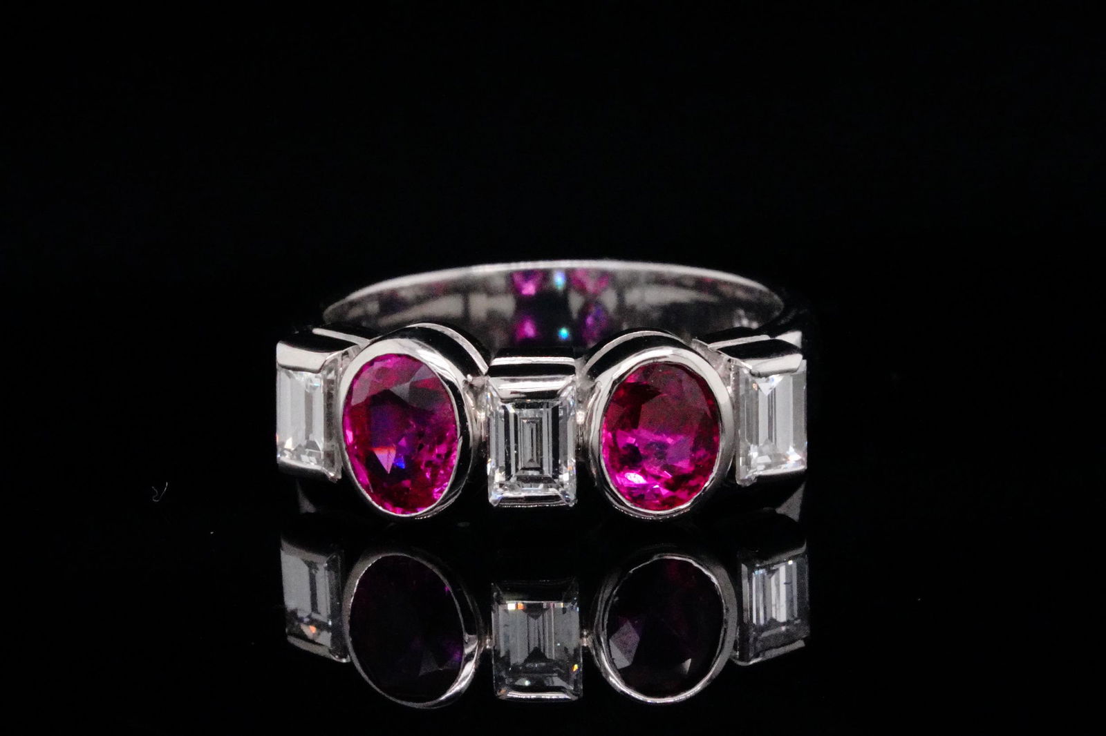 1.90ctw Ruby, 0.60ctw Diamond and Platinum Ring (1 of 6)