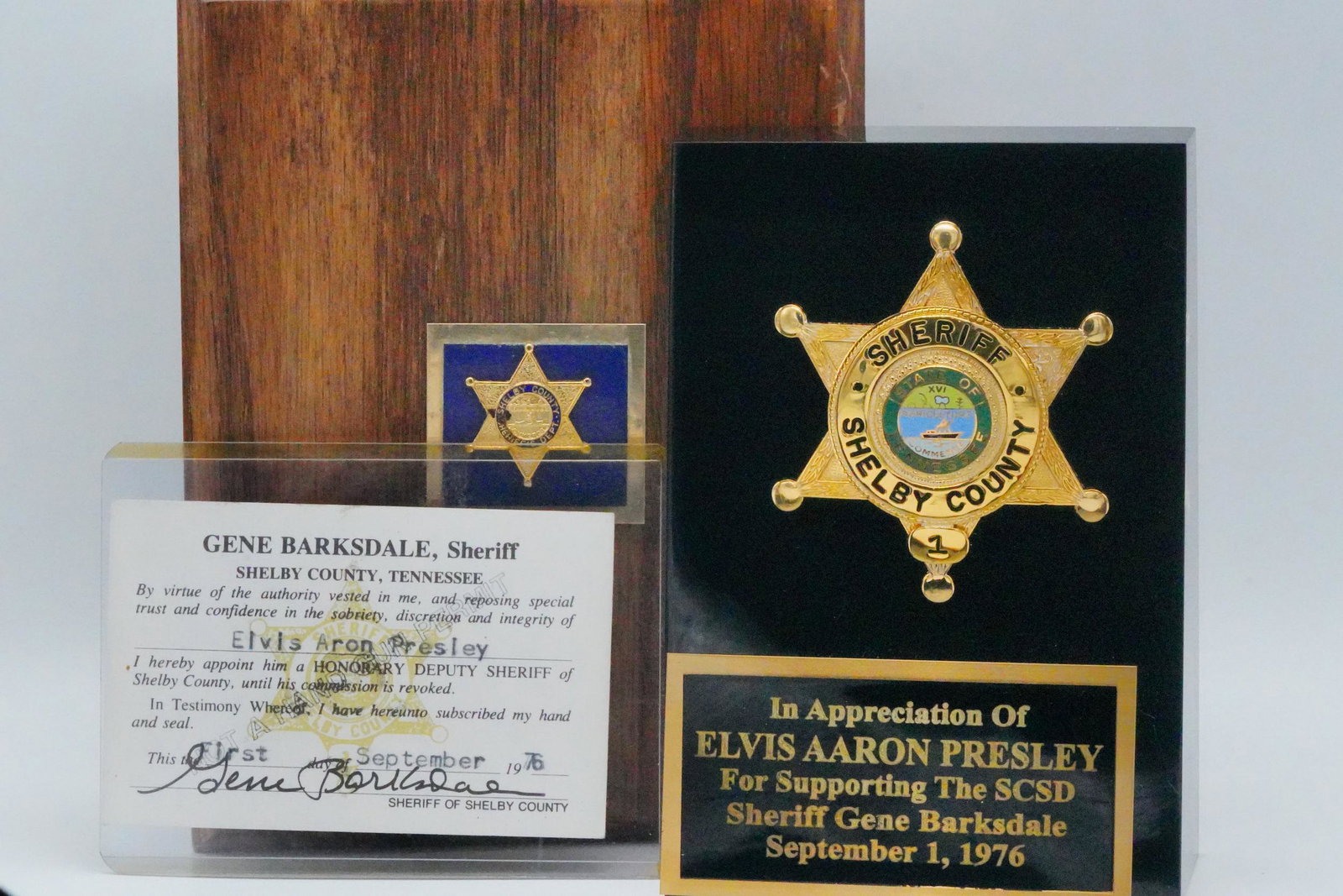 Elvis Presley's Shelby County Honorary Sheriff Badge (1 of 6)