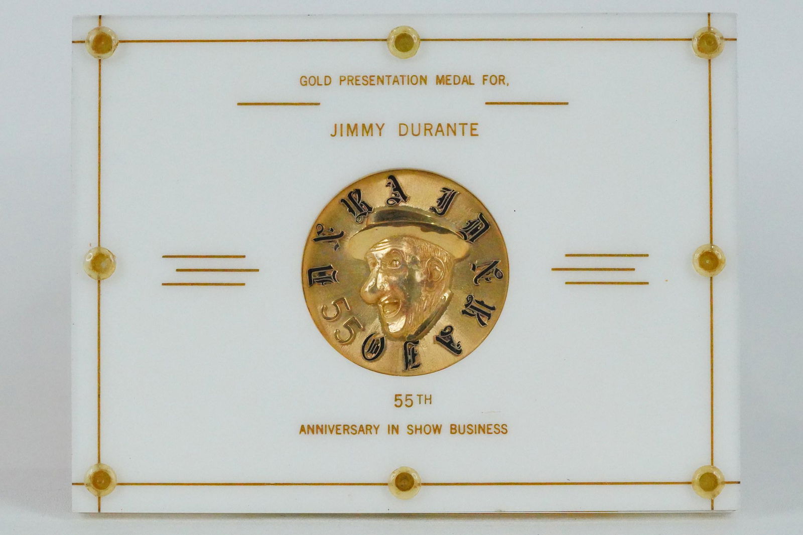 Jimmy Durante 55th Anniversary Gold Medal (1 of 4)