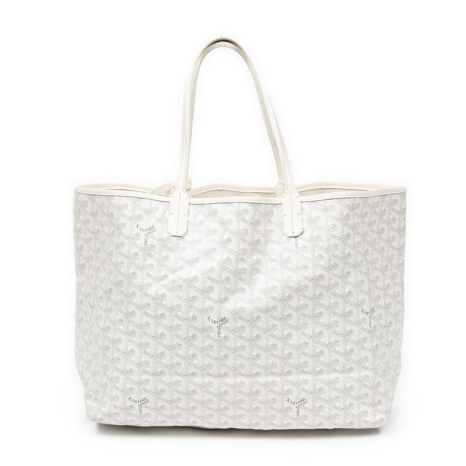 Goyard White Goyardine Canvas Saint Louis PM Tote Bag (1 of 8)