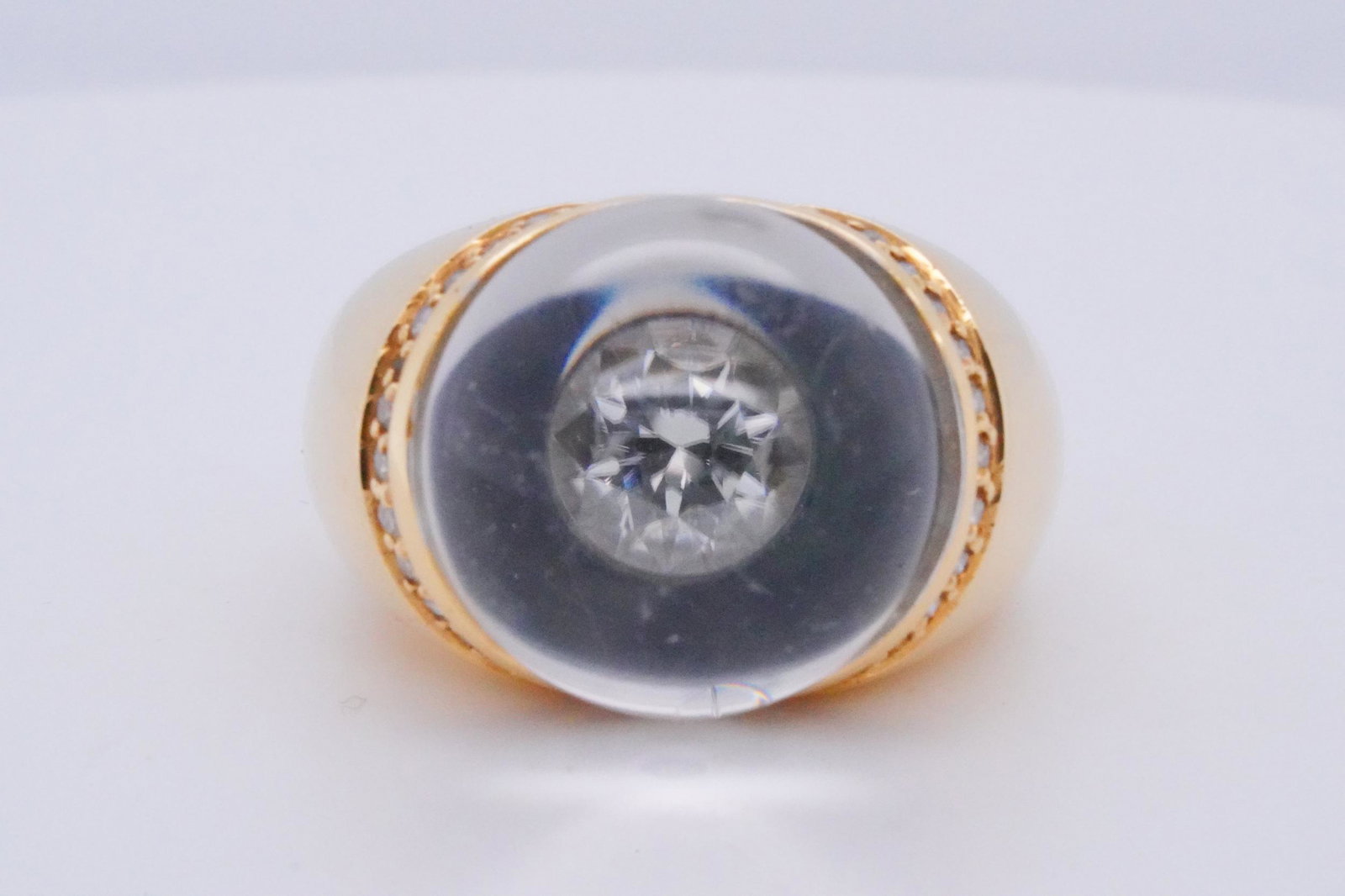 Mauboussin Diamond, Rock Crystal 18K Yellow Gold Ring (1 of 7)