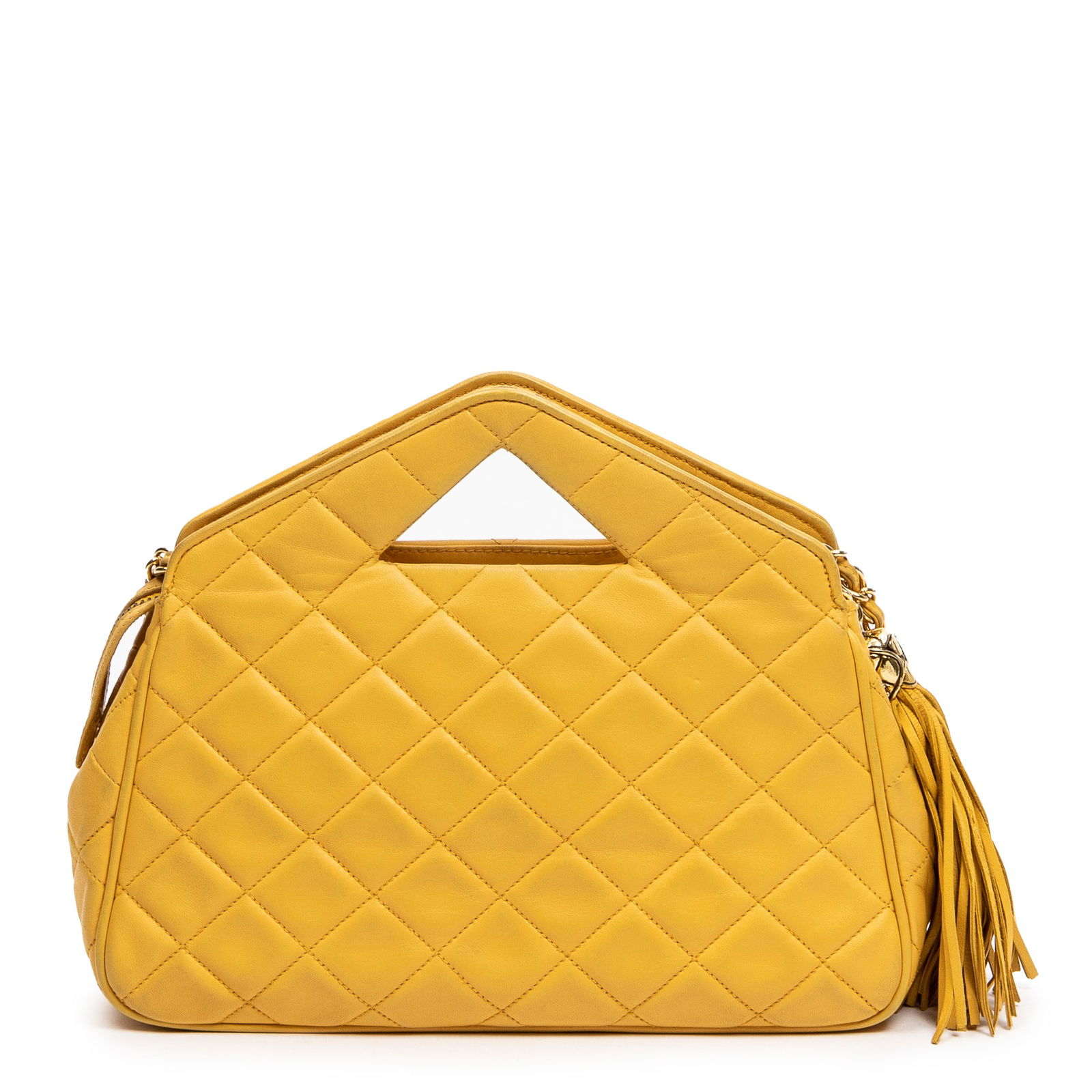 Chanel Rare Vintage Triangle Handle Chain Tassel Bag (1 of 7)