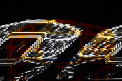 Chanel Premiere Gold Plated and Black Lambskin Watch: Chanel Premiere Gold Plated Stainless Steel and Black Lambskin Watch - This beautiful vintage ladies watch from Chanel's Premiere line is crafted in gold plated stainless steel woven with black lambsk