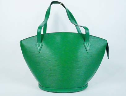 Louis Vuitton Blue Epi Leather Saint Jacques Bag: Louis Vuitton Green Epi Leather Saint Jacques Shopping Bag - This lovely handbag from Louis Vuitton is a perfectly chic and sophisticated everyday bag to carry all of your daily essentials and more in