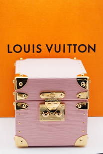 Louis Vuitton Vivienne Music Box in Pink Epi Leather: Louis Vuitton Vivienne Music Box in Pink Epi Leather New W/Box - This poetic mini trunk from Louis Vuitton is crafted of the pink epi leather with shiny gold-tone brass hardware reminiscent of the Mai