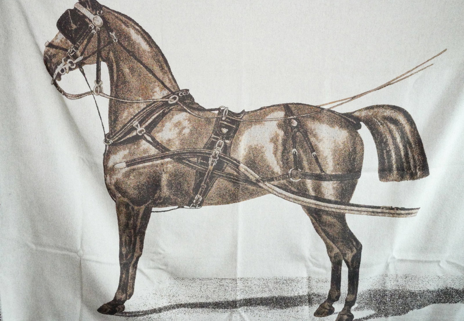 Hermes Cheval D'Attelage 100% Cashmere Jacquard Blanket (1 of 8)