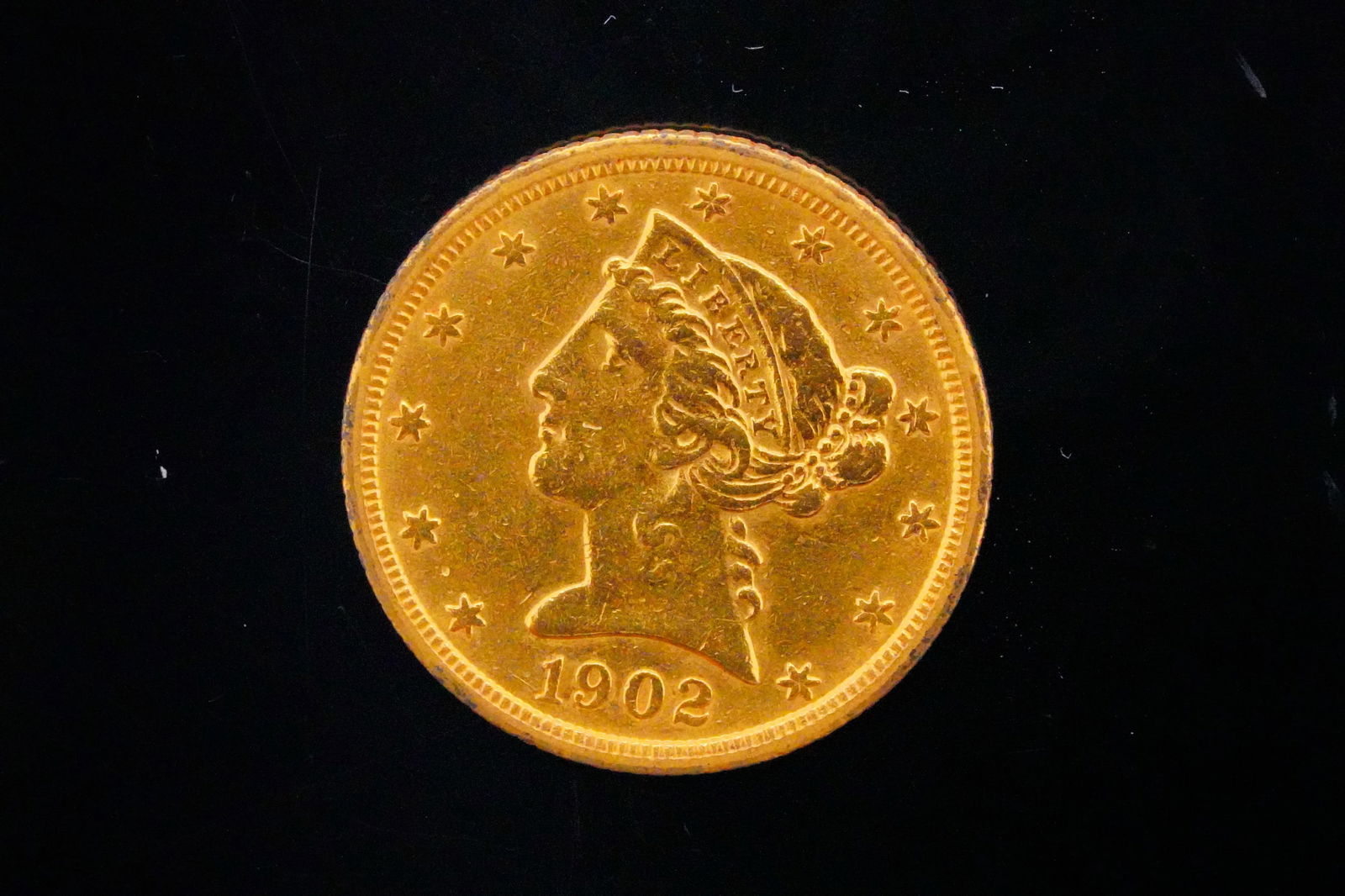 1902-S Liberty Head $5 Gold Half Eagle (90% Gold) (1 of 2)