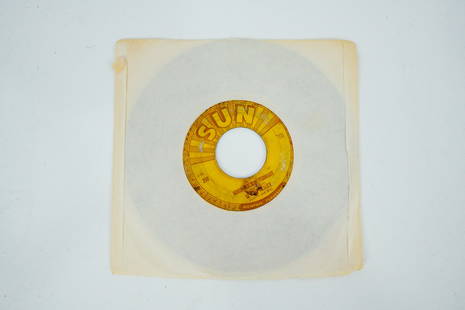 Elvis Presley 1954 Sun Records 210 45 W/Push Marks: Elvis Presley 1954 "Good Rockin' Tonight" Sun Records 210 45 Single W/Push Marks - This 45 RPM 7-inch single is a rare example of an Elvis Presley recording on Sun Records, featuring Elvis' songs "Goo