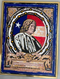 Lorenzo de' Medici the Magnificent by Lorenzo de' Medici: Lorenzo de' Medici the Magnificent Acrylic and Mixed Media Pop Art Portrait in Wood and Gilt Gold Frame by Prince Lorenzo de' Medici W/Letter of Authenticity - This piece was created by contemporary