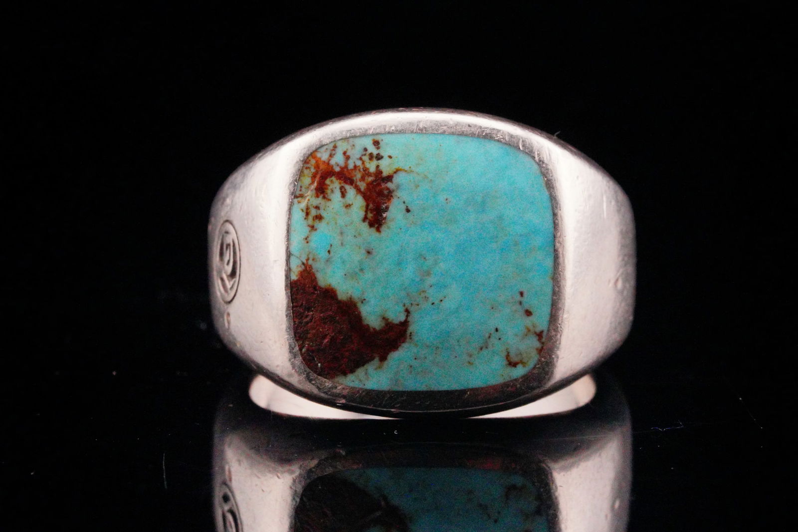 Richard Roundtree David Yurman Sterling and Turquoise Ring W/Photo (1 of 7)