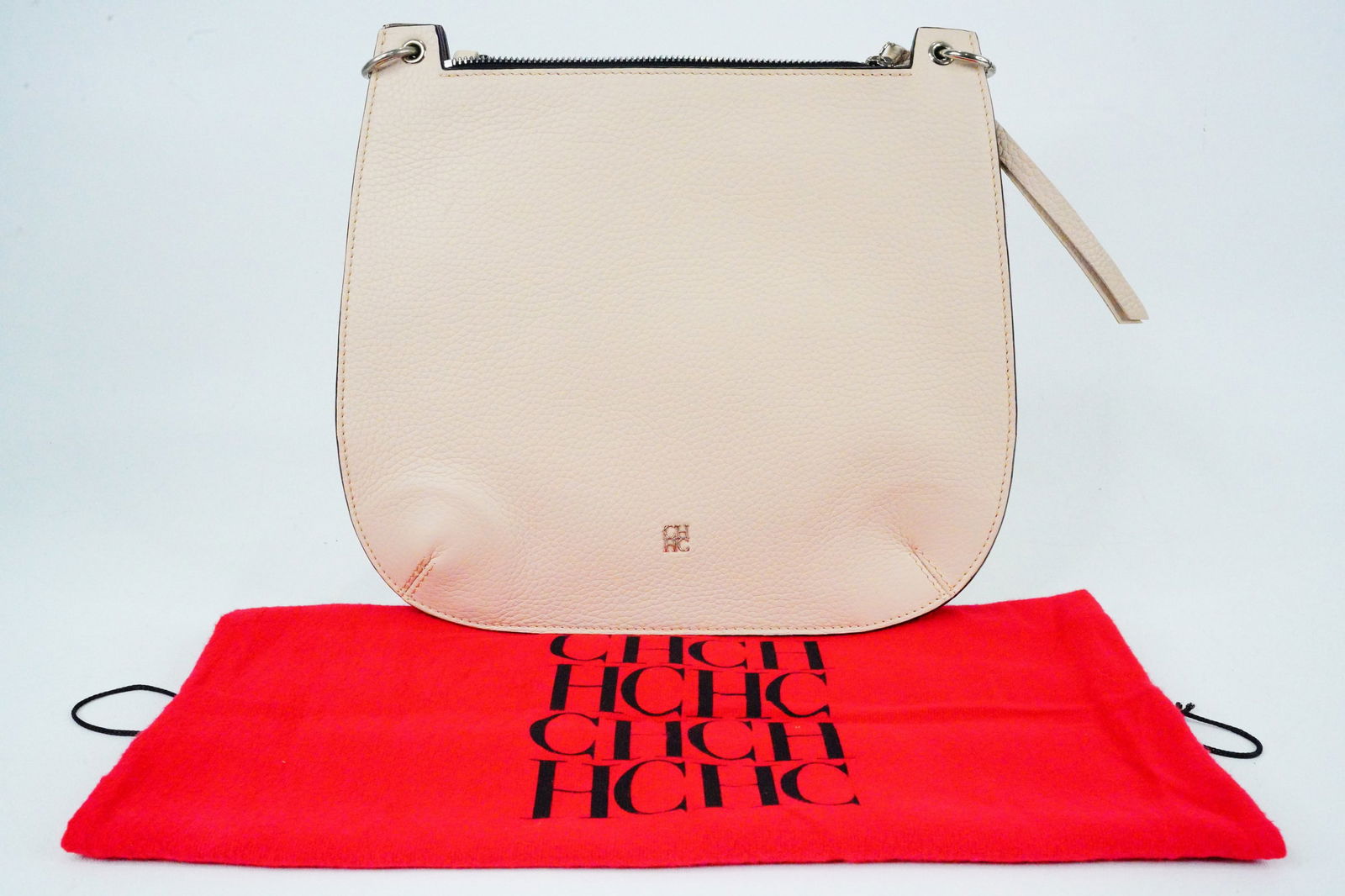 Carolina Herrera Reversible Leather and Suede Messenger Bag (1 of 13)