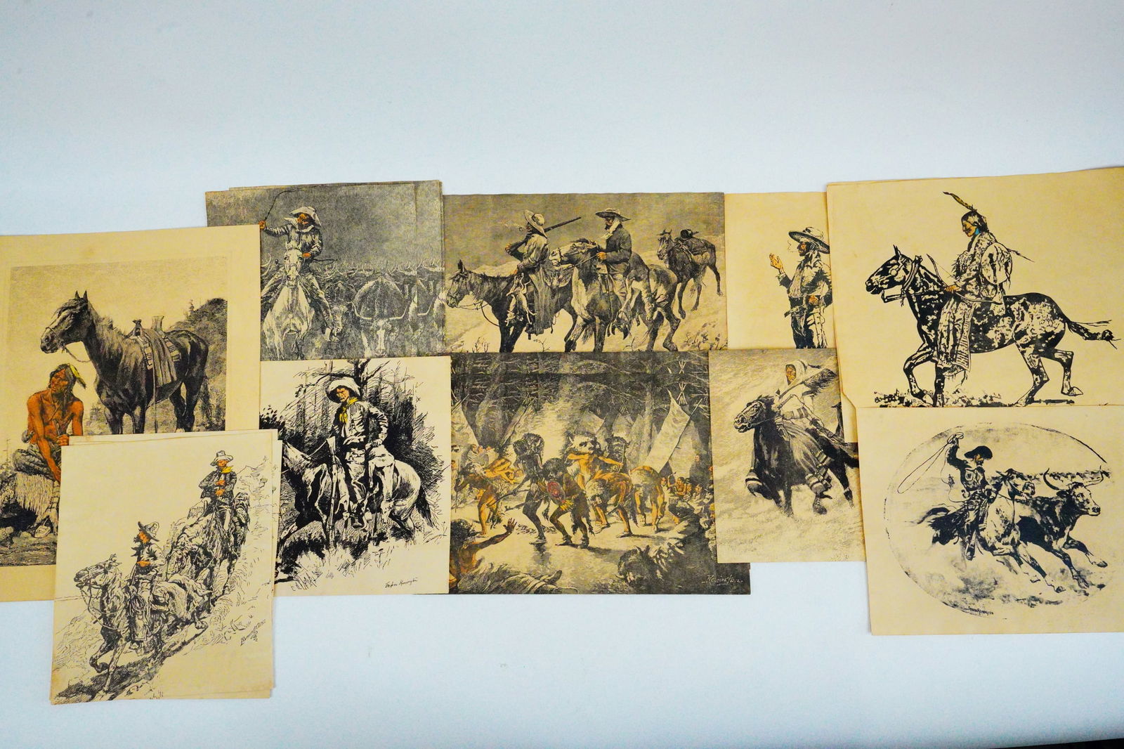 Frederic Remington (After) Lot of (16) Etchings by Ed Kreher (1 of 20)