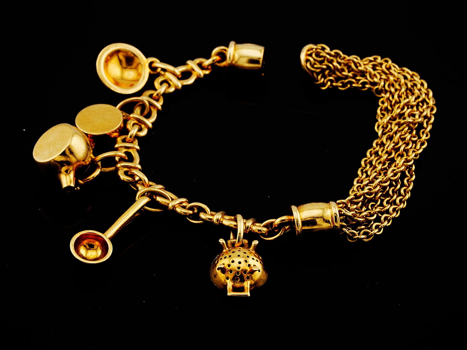 Pomellato Solid 18K Yellow Gold 7" Charm Bracelet (1 of 9)
