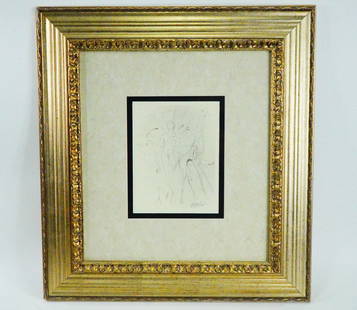 Bibi Hilton's Salvador Dali Signed Original Lithograph: Bibi Hilton's Salvador Dali Signed "Seven Days of Creation" Original Offset Lithograph in Exhibit Quality Frame W/COA (From the Estate of Mrs. Bibi Hilton) - This original offset lithograph on Velin