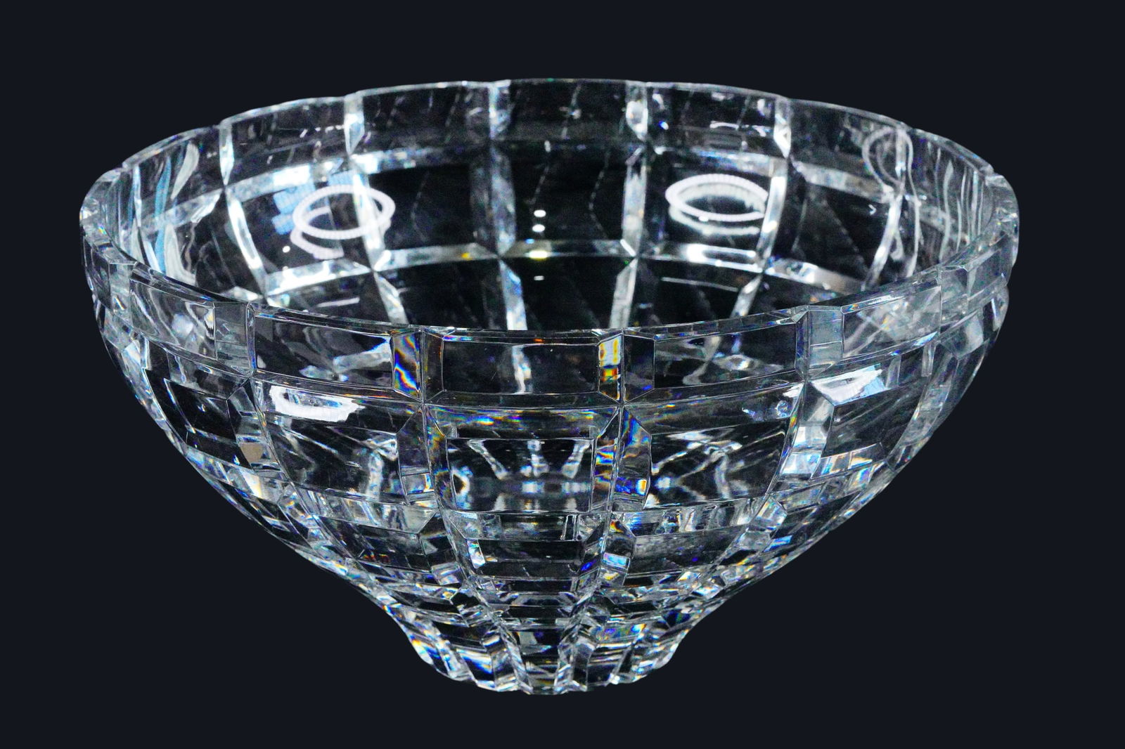 Bibi Hilton's Ceskci Large 13" Cut Crystal Bowl (1 of 7)