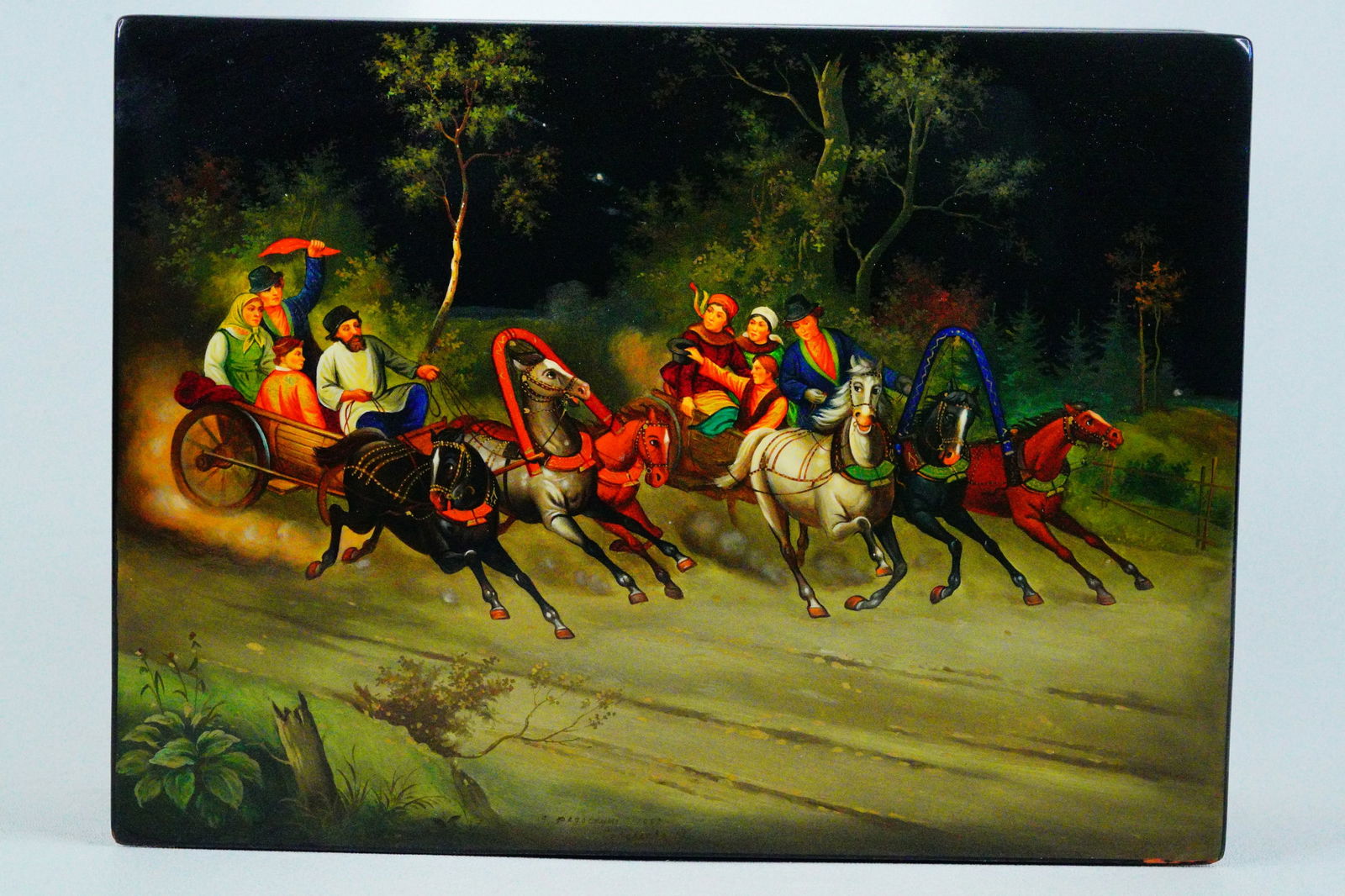 Bibi Hilton's Vintage Russian Signed Hand Painted Box (1 of 16)