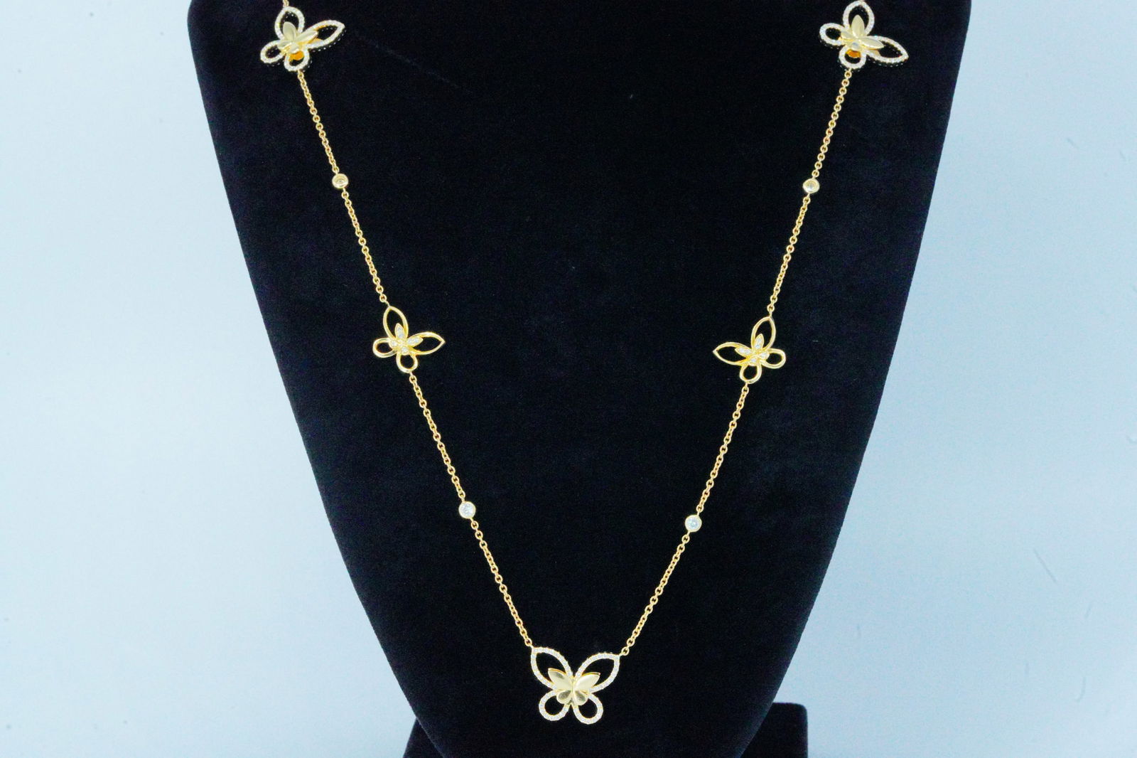 5.00ctw VS2-SI1/G-H Diamond 18K 36" Butterfly Necklace (1 of 13)