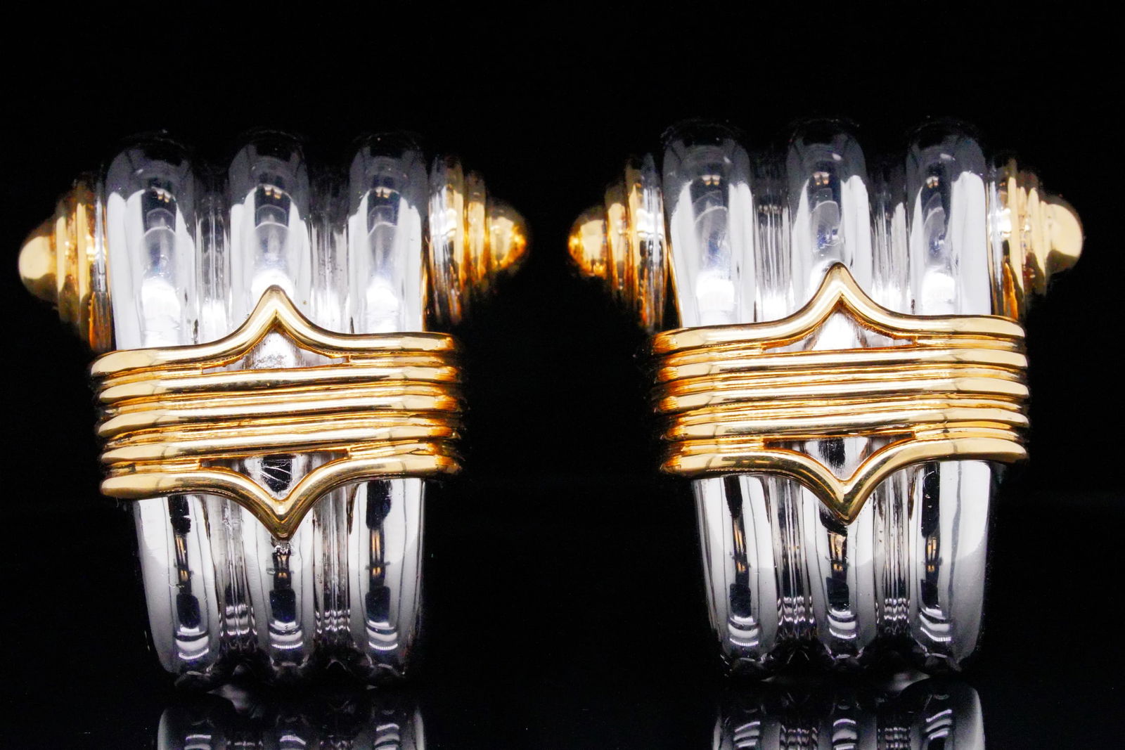 Zolotas Sterling Silver and 18K Yellow Gold Ear Clips (1 of 5)