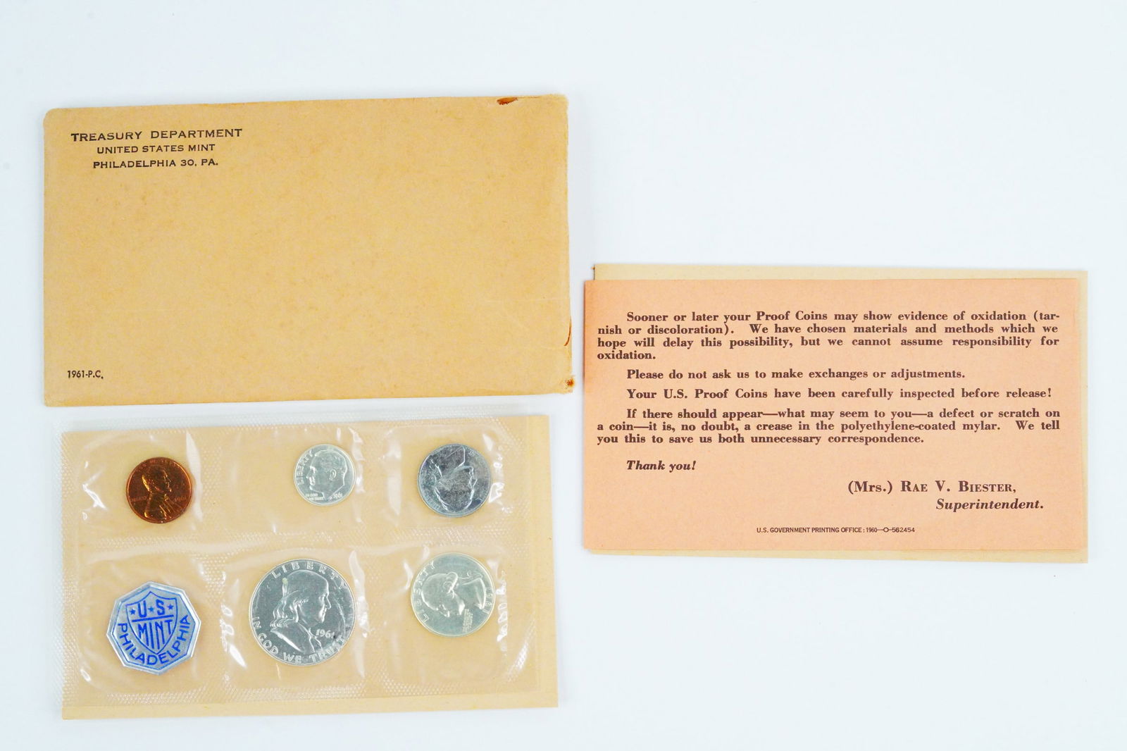 1961 United States Proof Coin Set in Original Packaging (1 of 5)