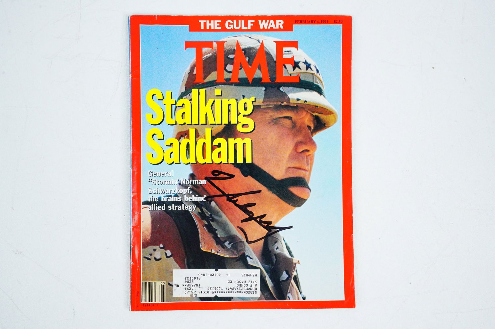 General Norman Schwarzkopf Signed 1991 Time Magazine (1 of 6)