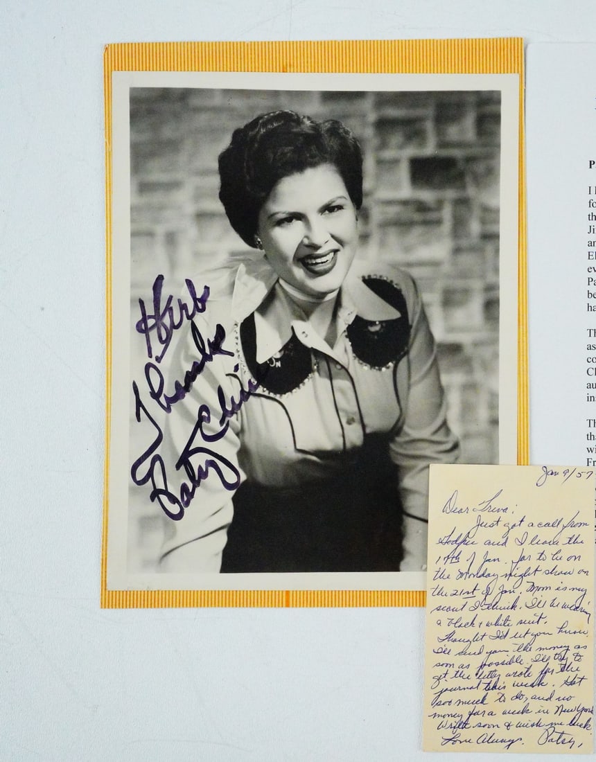 Patsy Cline Signed Photo and Handwritten Postcard (1 of 5)