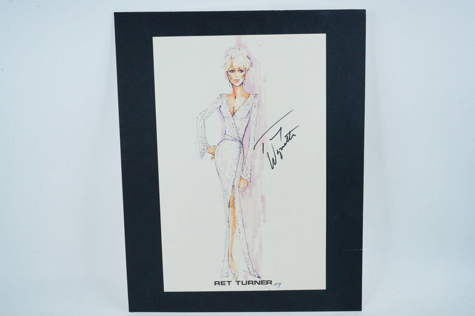Tammy Wynette Signed Costume Sketch by Ret Turner (1 of 5)