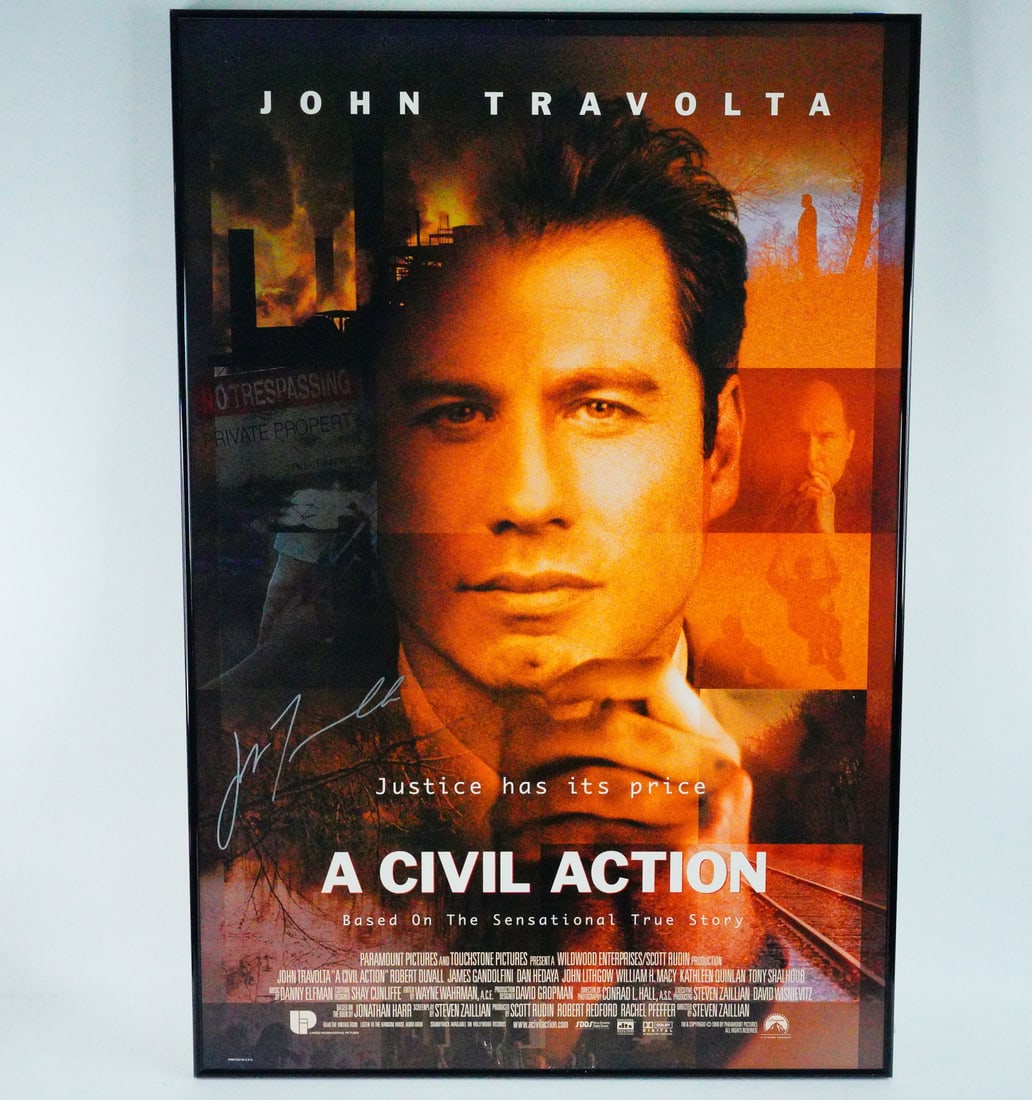 John Travolta Signed "A Civil Action" Film Poster (1 of 5)