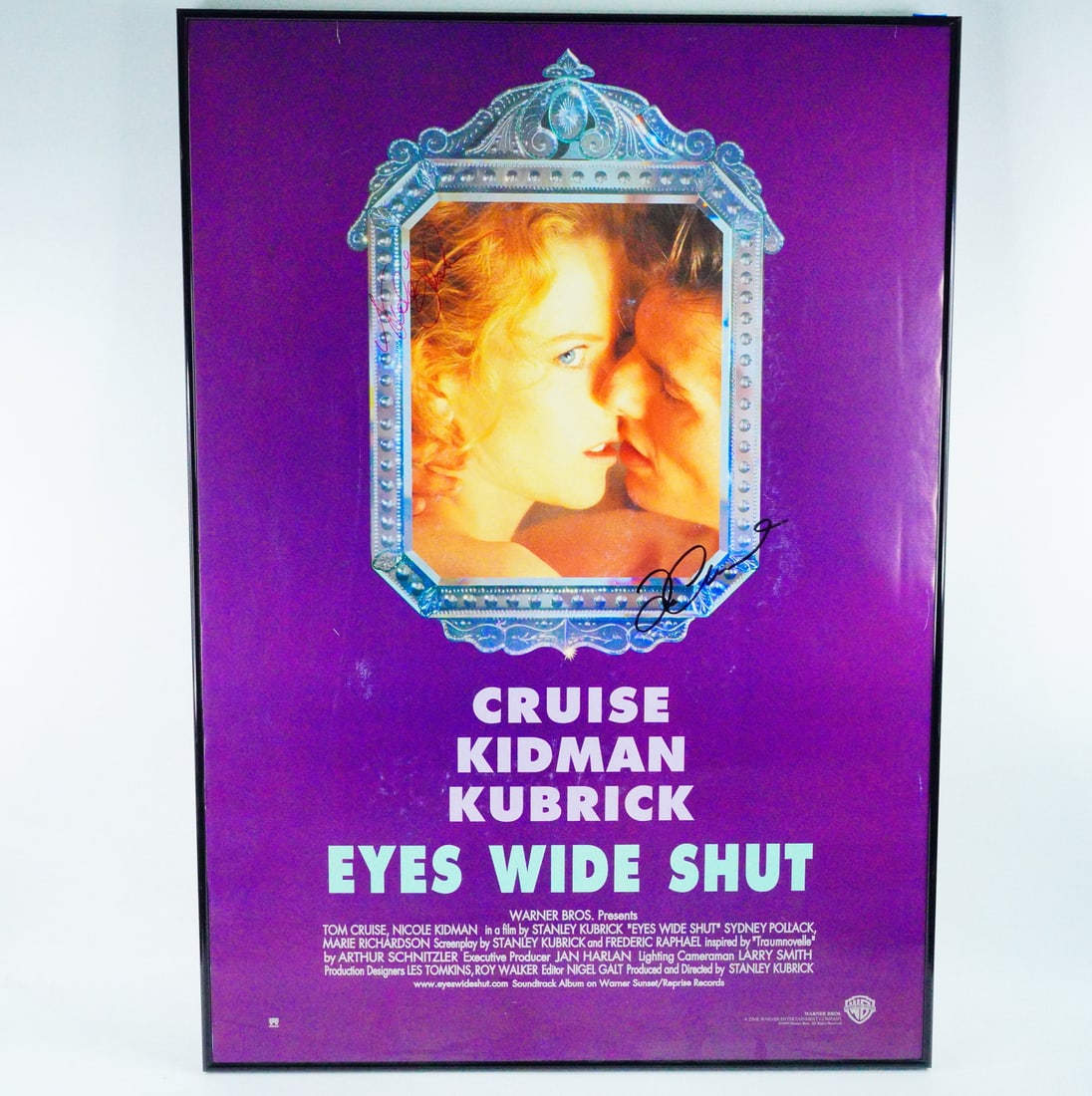 "Eyes Wide Shut" Poster Signed by Cruise, Kidman: "Eyes Wide Shut" Poster Signed by Tom Cruise and Nicole Kidman (Framed) - Eyes Wide Shut is a 1999 American erotic mystery psychological drama film directed, produced, and co-written by Stanley Kubric