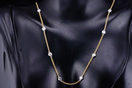 1.40ctw SI1-SI2/G-H Diamond and 14K 16" Necklace