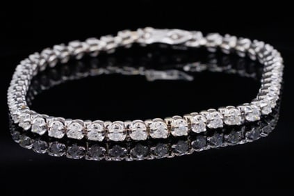 2.80ctw Diamond and 14K White Gold 7" Tennis Bracelet