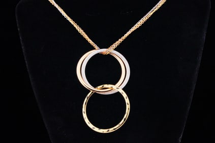 Cartier 0.88ctw Diamond and 18K Trinity Panthere Necklace