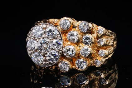 1.75ctw SI1-SI2/G-H Diamond and 14K Yellow Gold Ring