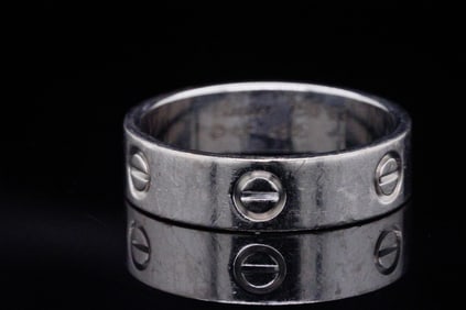 18K White Gold 5.8mm Wide Band