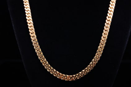 18K Yellow Gold 6.2mm Wide 24" Cuban Link Necklace