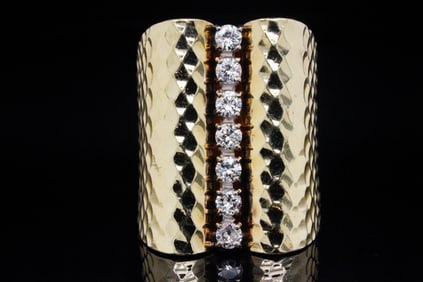 1970s 0.70ctw SI1-SI2/G-H Diamond and 14K Ring