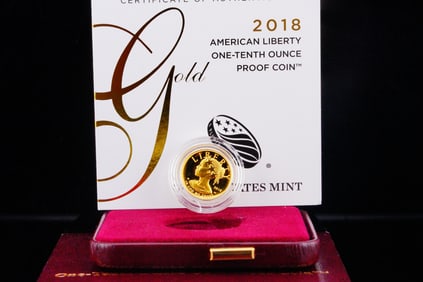 2018-W American Liberty 1/10 Oz. .999 Gold Proof Coin