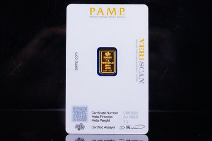 Pamp Suisse 1 Gram 999.9 Fine Gold Fortuna Bar