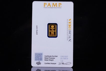 Pamp Suisse 1 Gram 999.9 Fine Gold Fortuna Bar