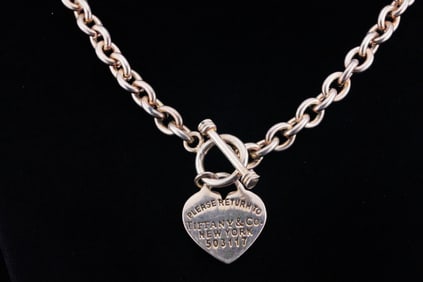 Sterling Silver 18" Heart Pendant Necklace