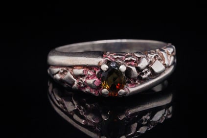 Sterling Silver and 0.35ct Alexandrite Ring