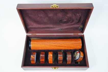 1983 Handmade Wood Kaleidoscope W/(6) Turning Cells
