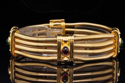 SeidenGang 1.60ctw Tourmaline and 18K 7" Bracelet