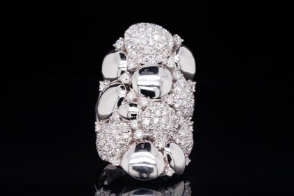2.50ctw SI1-SI2/G-H Diamond and 18K Bubble Ring