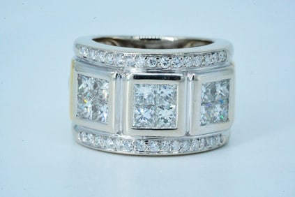2.10ctw SI1-SI2/G-H Diamond 18K Yellow/White Gold Ring