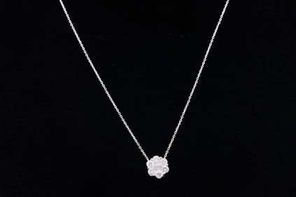 1.00ctw SI2-I1/G-H Diamond and 14K White Gold Necklace