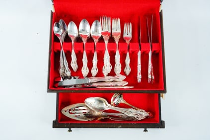 E.P. Japan 79-Pc Flatware Service for (12) W/Servers